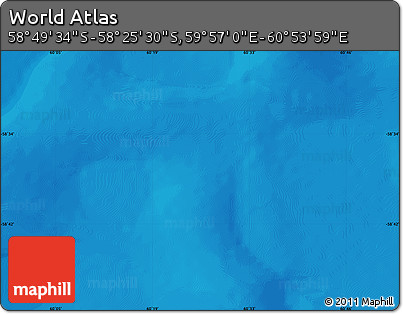 Political Map of the Area around 58° 37' 32" S, 60° 25' 29" E