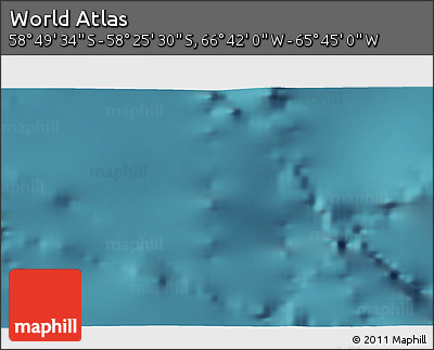 Satellite 3D Map of the Area around 58° 37' 32" S, 66° 13' 29" W