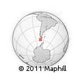 Outline Map of the Area around 58° 37' 32" S, 73° 1' 30" W, rectangular outline