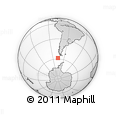 Outline Map of the Area around 58° 37' 32" S, 76° 25' 30" W, rectangular outline