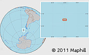 Gray Location Map of the area around 58° 37' 32" S, 83° 13' 29" W