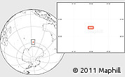 Blank Location Map of the area around 58° 37' 32" S, 94° 25' 30" E