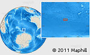 Shaded Relief Location Map of the area around 58° 37' 32" S, 94° 25' 30" E