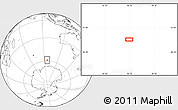 Blank Location Map of the area around 58° 37' 32" S, 96° 7' 30" E
