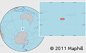 Gray Location Map of the area around 58° 59' 1" S, 120° 46' 30" E