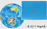 Physical Location Map of the area around 58° 59' 1" S, 120° 46' 30" E