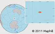 Gray Location Map of the area around 58° 59' 1" S, 122° 28' 29" E