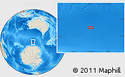 Shaded Relief Location Map of the area around 58° 59' 1" S, 122° 28' 29" E