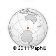 Outline Map of the Area around 58° 59' 1" S, 123° 19' 29" E, rectangular outline