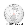 Outline Map of the Area around 58° 59' 1" S, 124° 10' 30" E, rectangular outline