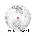 Outline Map of the Area around 58° 59' 1" S, 125° 52' 30" E, rectangular outline