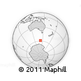 Outline Map of the Area around 58° 59' 1" S, 142° 1' 30" E, rectangular outline
