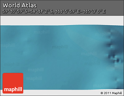Satellite 3D Map of the Area around 58° 59' 1" S, 144° 34' 29" E