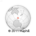 Outline Map of the Area around 58° 59' 1" S, 150° 31' 30" E, rectangular outline
