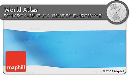 Physical Panoramic Map of the Area around 58° 59' 1" S, 153° 4' 29" E