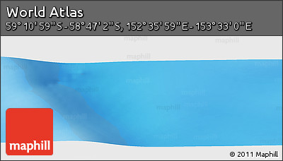 Physical Panoramic Map of the Area around 58° 59' 1" S, 153° 4' 29" E