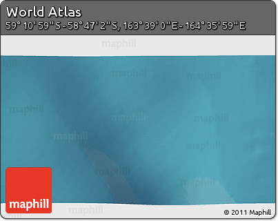 Satellite 3D Map of the Area around 58° 59' 1" S, 164° 7' 30" E