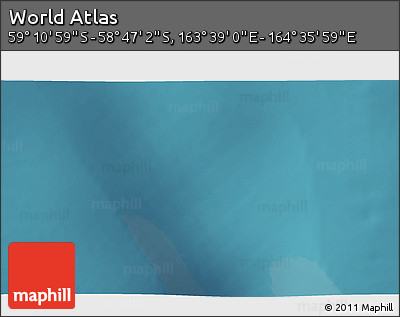Satellite 3D Map of the Area around 58° 59' 1" S, 164° 7' 30" E