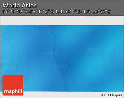 Physical 3D Map of the Area around 58° 59' 1" S, 164° 58' 29" E