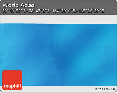 Physical 3D Map of the Area around 58° 59' 1" S, 164° 58' 29" E