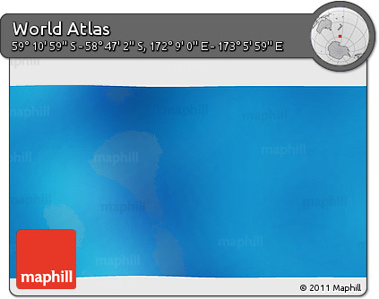 Physical 3D Map of the Area around 58° 59' 1" S, 172° 37' 30" E