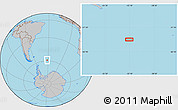 Gray Location Map of the area around 58° 59' 1" S, 32° 13' 30" W