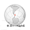 Outline Map of the Area around 58° 59' 1" S, 58° 34' 30" W, rectangular outline