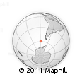 Outline Map of the Area around 58° 59' 1" S, 88° 19' 29" W, rectangular outline