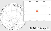 Blank Location Map of the area around 58° 59' 1" S, 99° 31' 30" E
