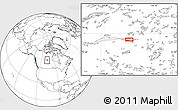 Blank Location Map of the area around 59° 13' 17" N, 106° 10' 30" W