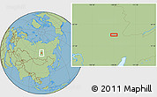 Savanna Style Location Map of the area around 59° 13' 17" N, 108° 1' 30" E