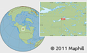 Savanna Style Location Map of the area around 59° 13' 17" N, 109° 34' 29" W