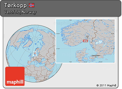 Gray Location Map of Tørkopp