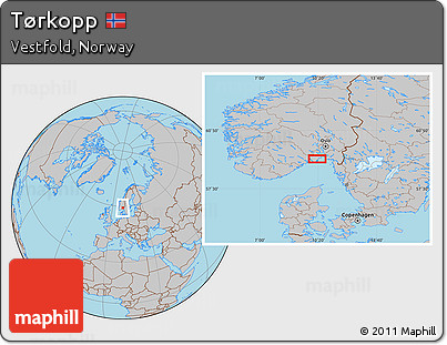 Gray Location Map of Tørkopp