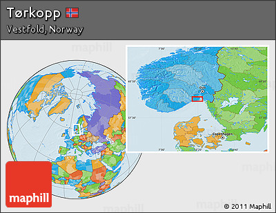 Political Location Map of Tørkopp