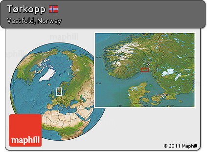Satellite Location Map of Tørkopp