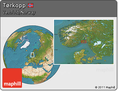 Satellite Location Map of Tørkopp