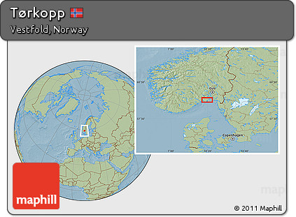 Savanna Style Location Map of Tørkopp, hill shading