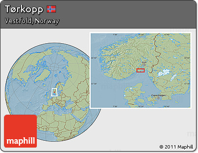 Savanna Style Location Map of Tørkopp, hill shading
