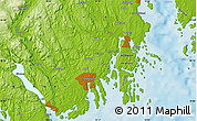 Physical Map of Larvik
