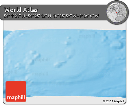 Physical 3D Map of the Area around 59° 13' 17" N, 10° 7' 30" W