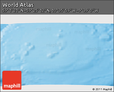 Physical 3D Map of the Area around 59° 13' 17" N, 10° 7' 30" W