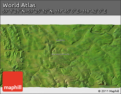 Satellite 3D Map of the Area around 59° 13' 17" N, 118° 13' 29" E