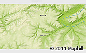 Physical 3D Map of the area around 59° 13' 17" N, 120° 46' 30" E