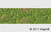 Satellite Panoramic Map of the area around 59° 13' 17" N, 124° 10' 30" E