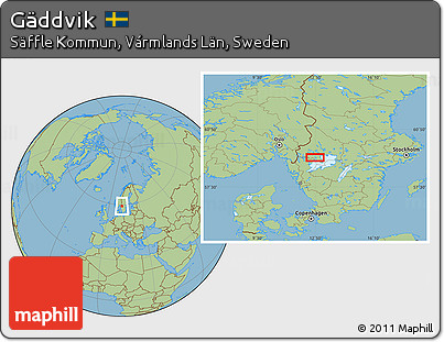 Savanna Style Location Map of Gäddvik