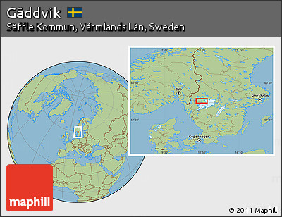 Savanna Style Location Map of Gäddvik