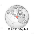 Outline Map of the Area around 59° 13' 17" N, 130° 49' 29" W, rectangular outline