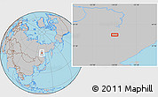 Gray Location Map of the area around 59° 13' 17" N, 134° 22' 30" E