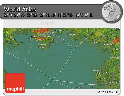 Satellite 3D Map of the Area around 59° 13' 17" N, 13° 40' 30" E